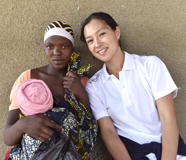 Unicef ambassador Atsuko Douchin helped us to connect with local mothers.